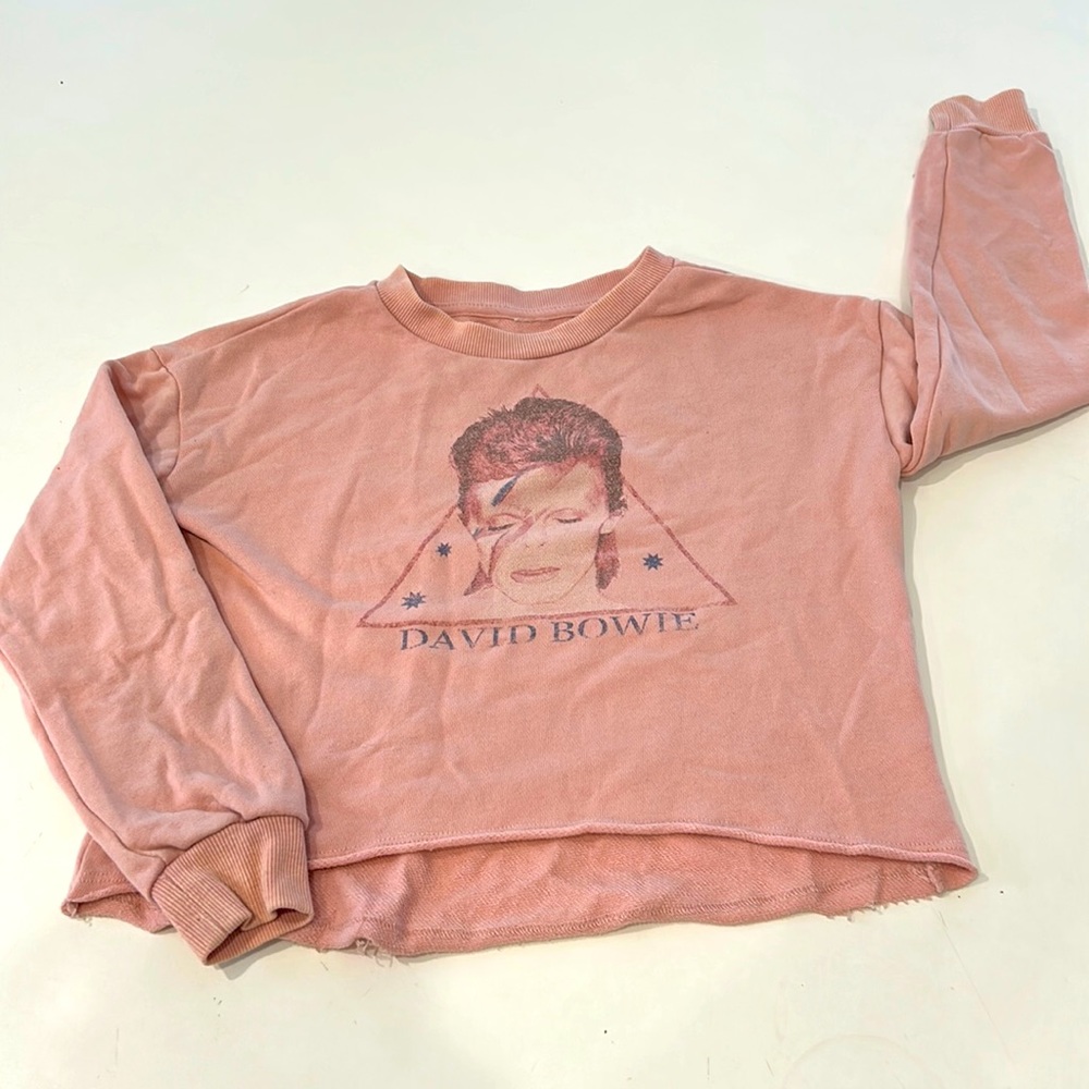 Girls pink David Bowie Sweatshirt